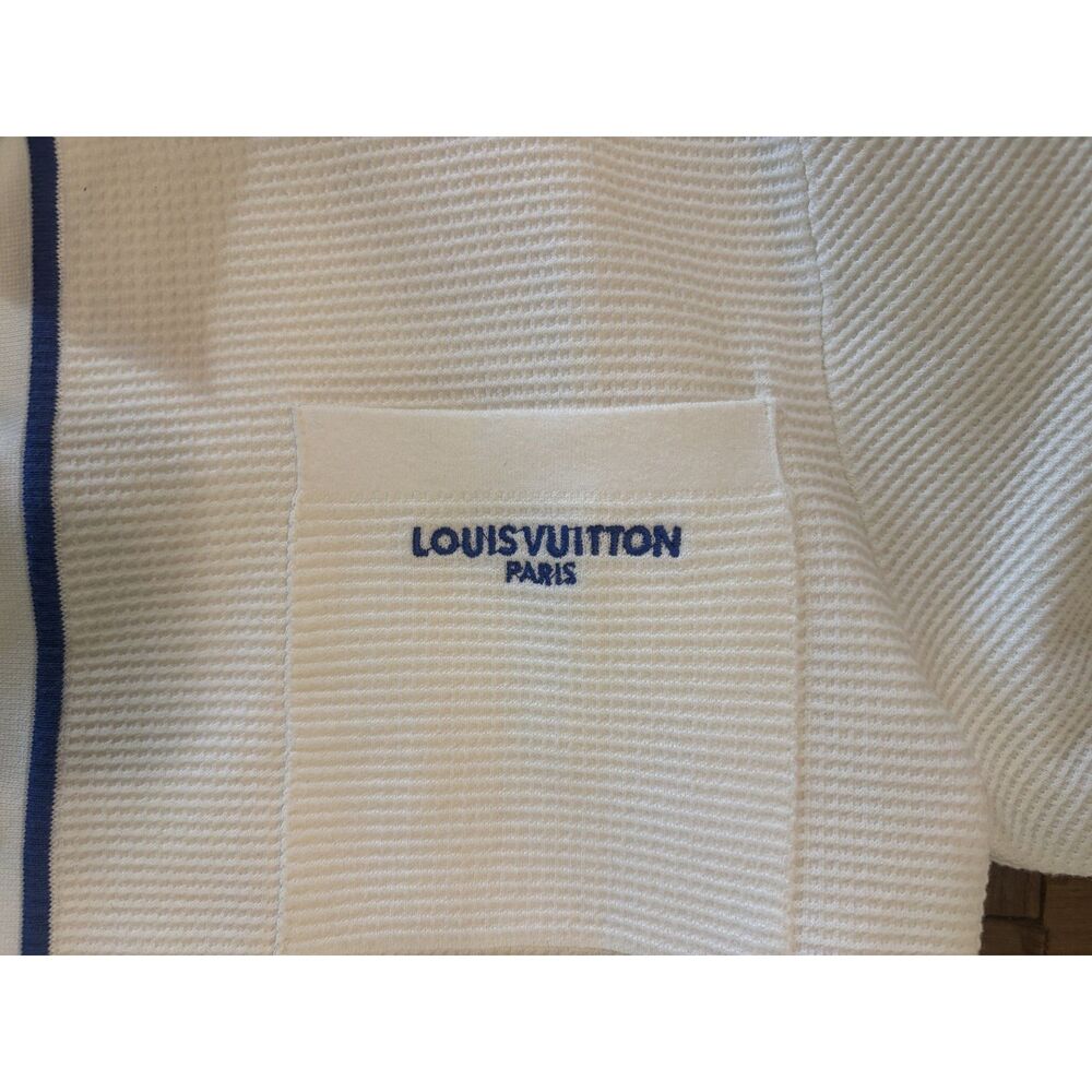 Louis Vuitton White and Blue Waffle Shirt - Picture 5 of 7